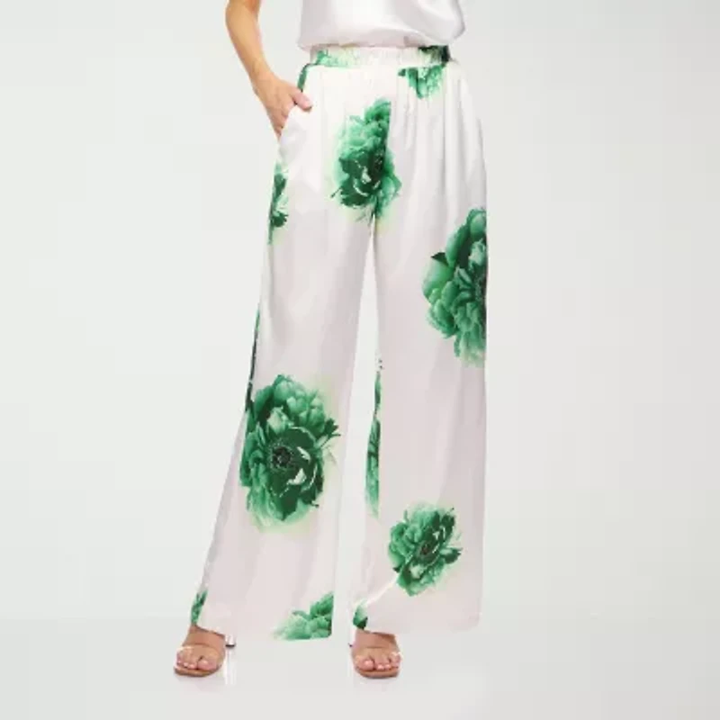Premier Amour Floral Womens Straight Pull-On Pant