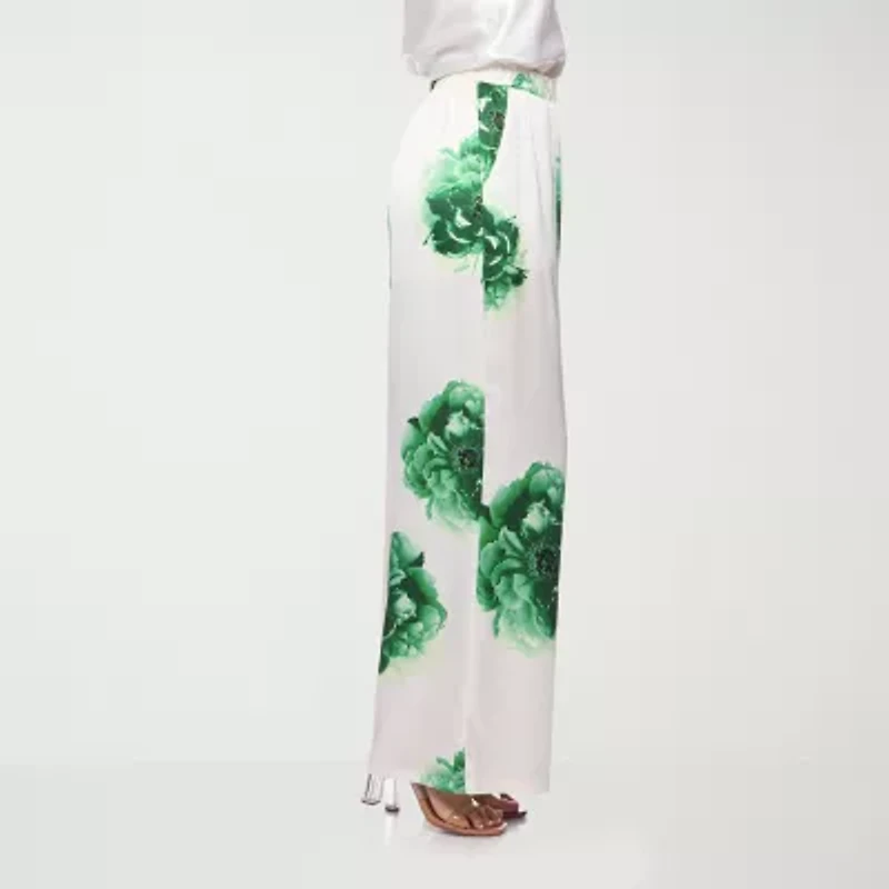 Premier Amour Floral Womens Straight Pull-On Pant