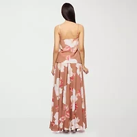 Premier Amour Floral Womens V Neck Sleeveless Camisole