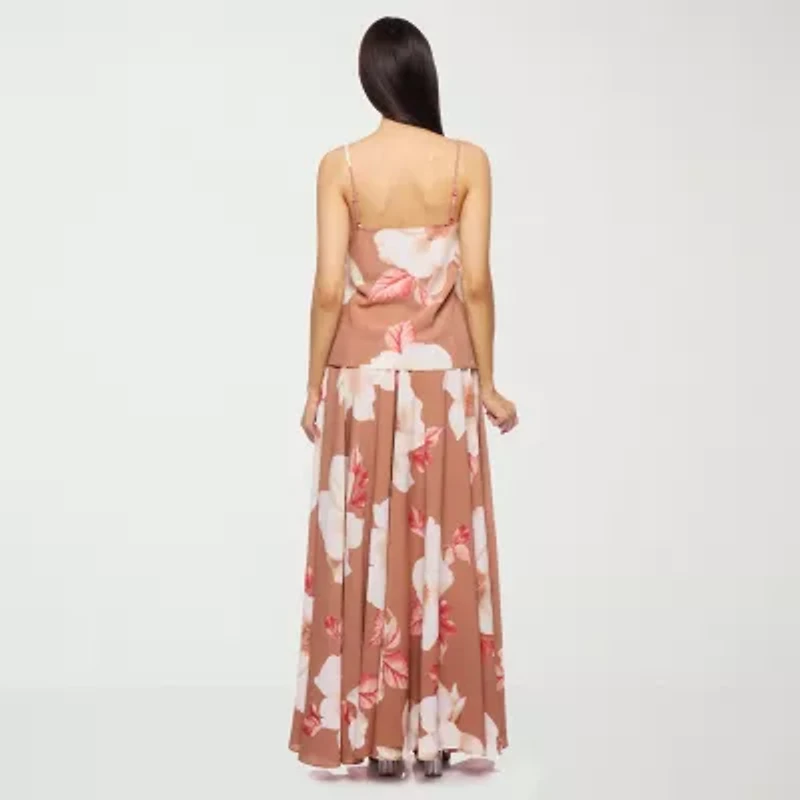 Premier Amour Floral Womens Maxi Skirt