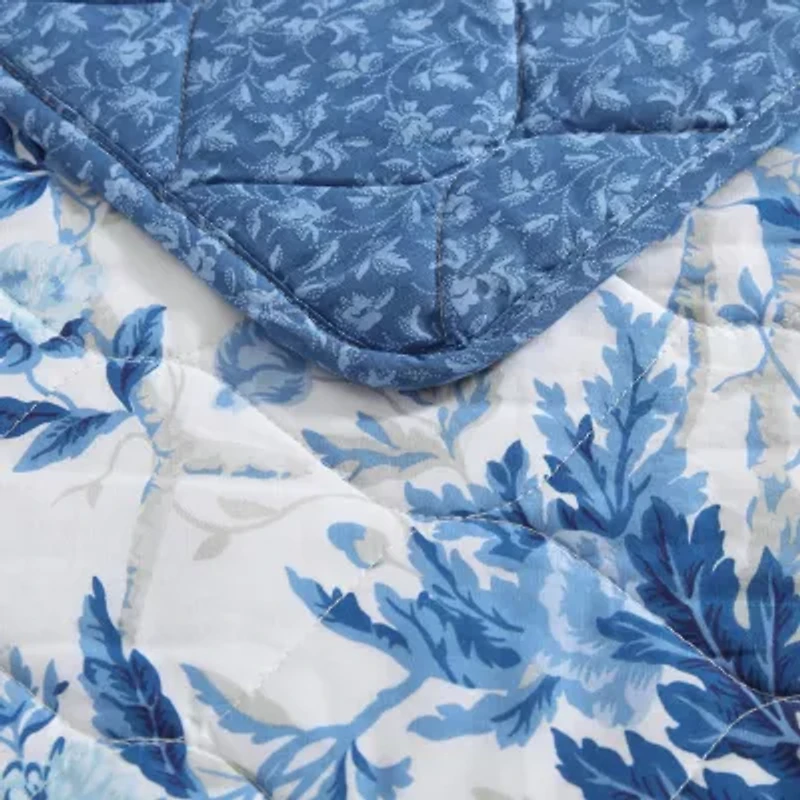 Laura Ashley Breezy Floral Quilt Set