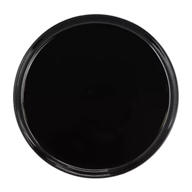 Elama Duncan 18 Piece Black 18-pc. Porcelain Dinnerware Set