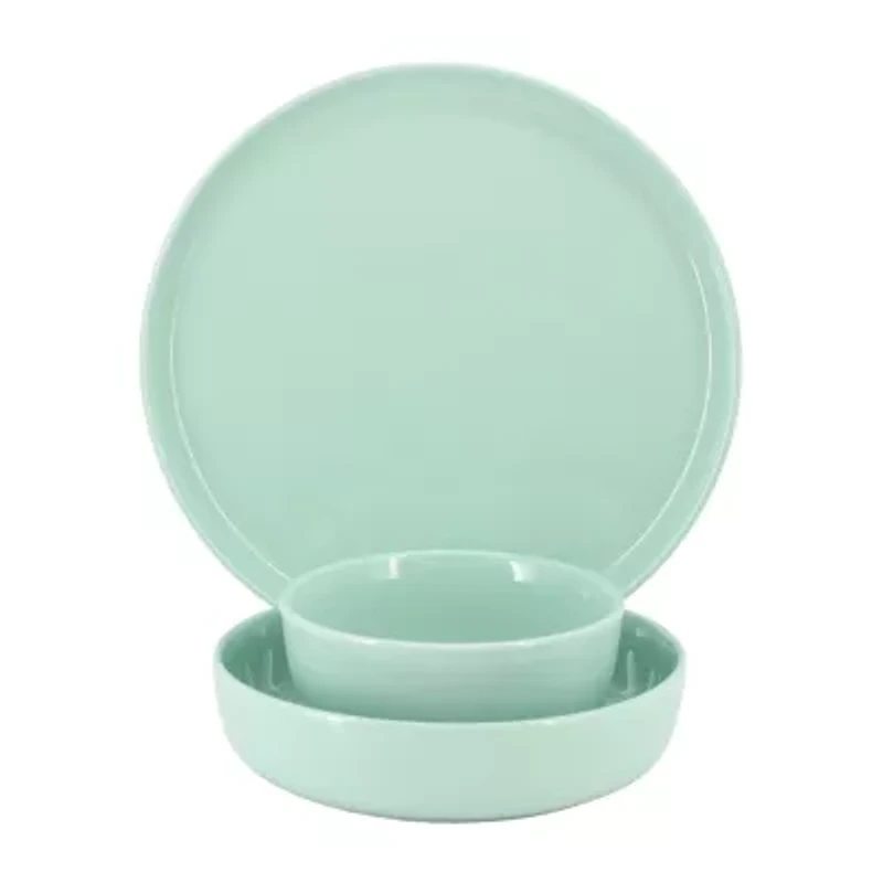 Elama Duncan 18 Piece Mint 18-pc. Porcelain Dinnerware Set