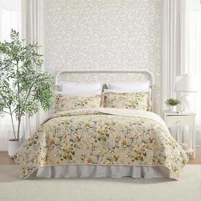 Laura Ashley Roses Quilt Set