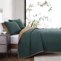 Eddie Bauer Solid Washed Quilt Set