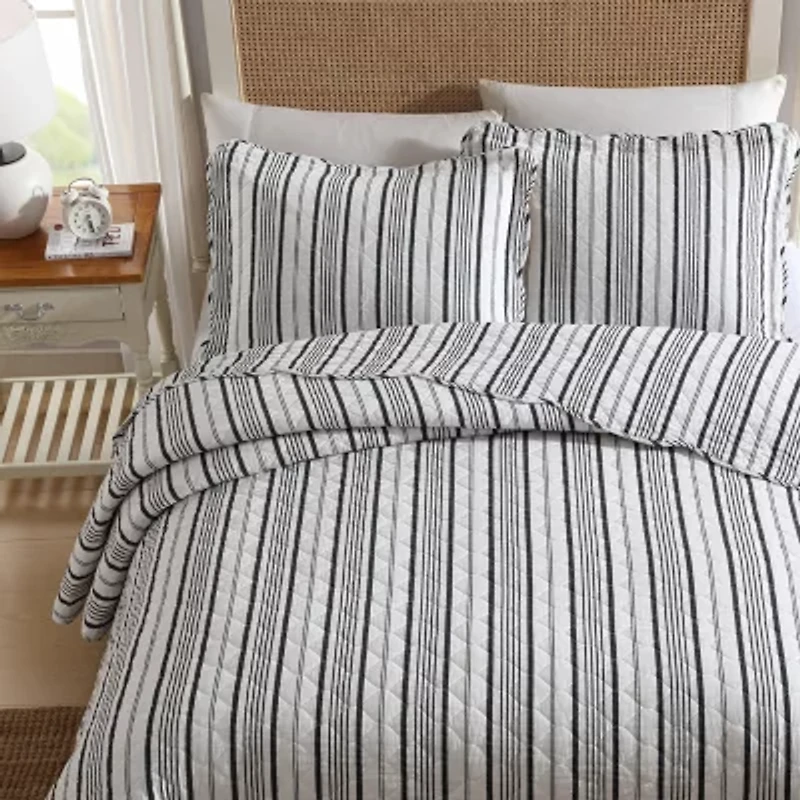 Laura Ashley Stripe Perfection Quilt Set