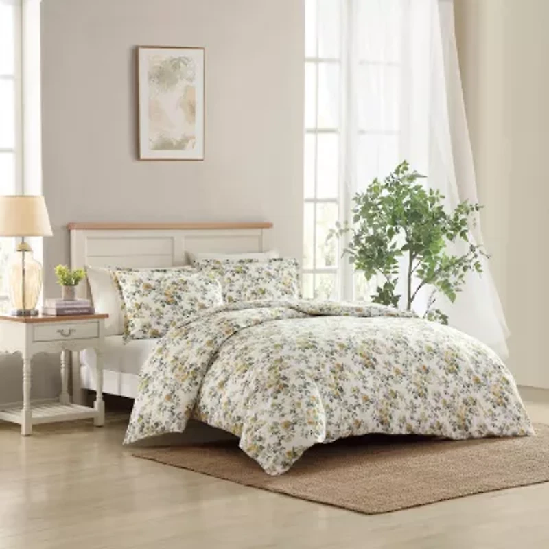 Laura Ashley Roses Sateen Duvet Cover Set