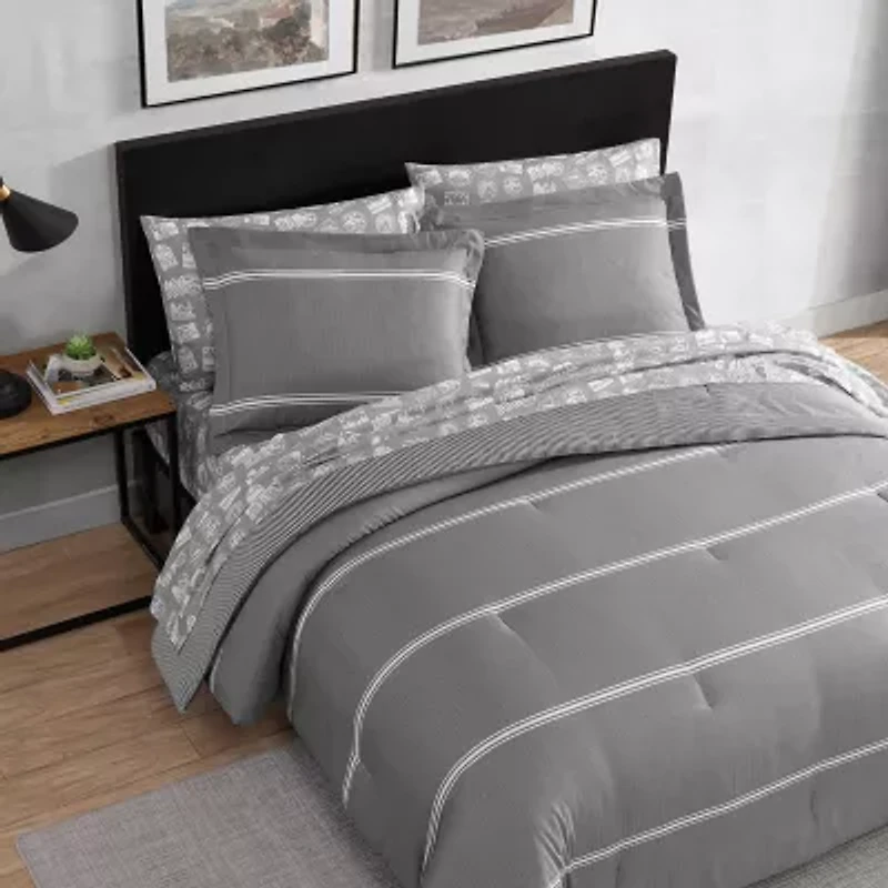 Eddie Bauer Chevron And Stripes Midweight Comforter Set
