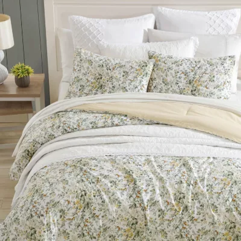 Laura Ashley Country Meadow Midweight Comforter Set