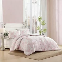 Laura Ashley Delphine Poly Waffle Midweight Comforter Set