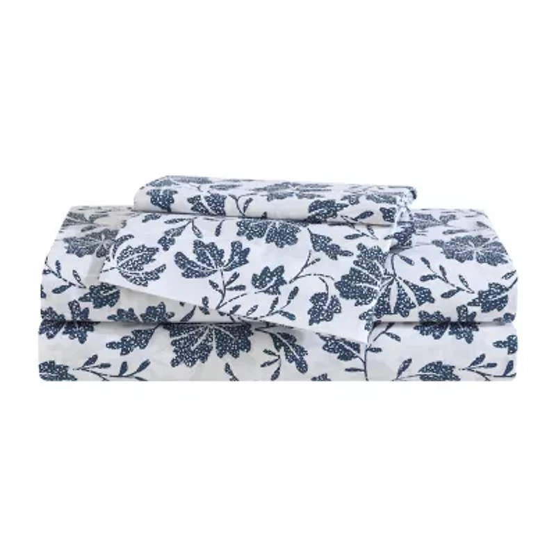 Eddie Bauer Woodblock Floral Sheet Set