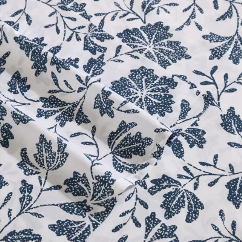 Eddie Bauer Woodblock Floral Sheet Set