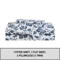 Eddie Bauer Woodblock Floral Sheet Set