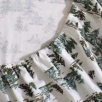 Eddie Bauer Snowy Pine Trees Sheet Set