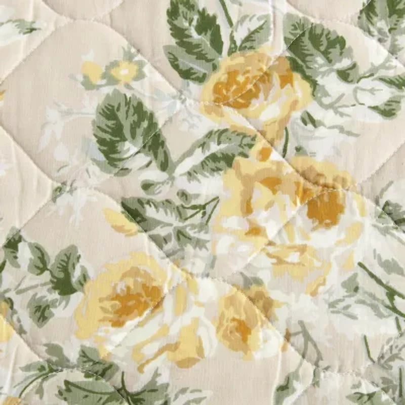 Laura Ashley Roses Quilt Set