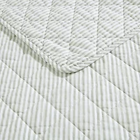 Laura Ashley Oxford Stripe Quilt Set