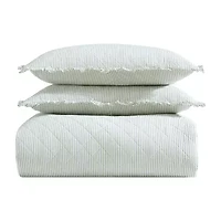 Laura Ashley Oxford Stripe Quilt Set