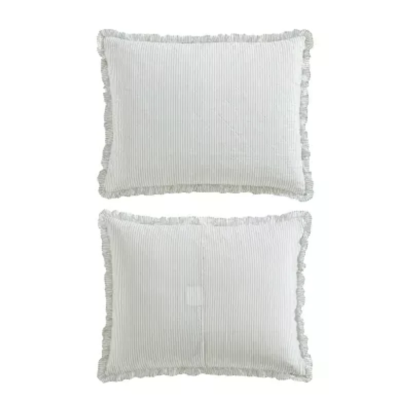 Laura Ashley Oxford Stripe Quilt Set