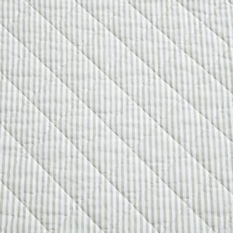 Laura Ashley Oxford Stripe Quilt Set