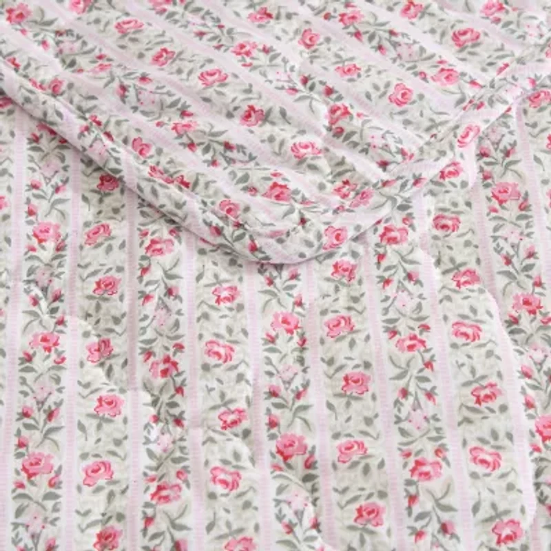 Laura Ashley Marta Stripe Quilt Set
