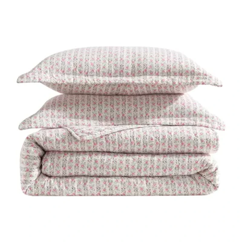 Laura Ashley Marta Stripe Quilt Set