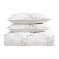 Laura Ashley Floral Embroidery Quilt Set