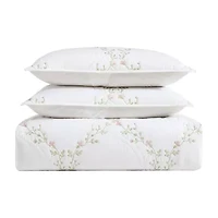 Laura Ashley Floral Embroidery Quilt Set