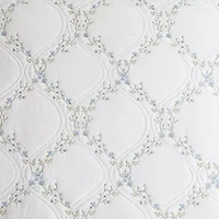 Laura Ashley Floral Embroidery Quilt Set