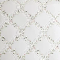 Laura Ashley Floral Embroidery Quilt Set