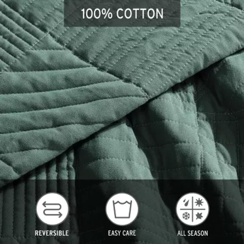 Eddie Bauer Solid Washed Quilt Set
