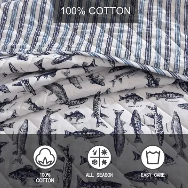 Eddie Bauer Wes Fish Quilt Set