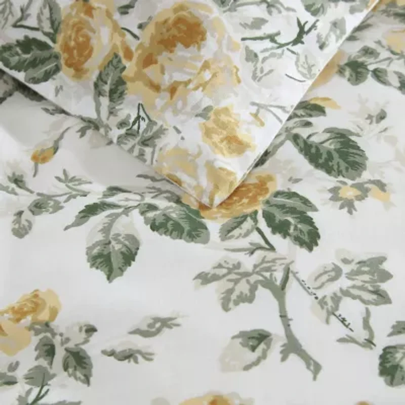 Laura Ashley Roses Sateen Duvet Cover Set