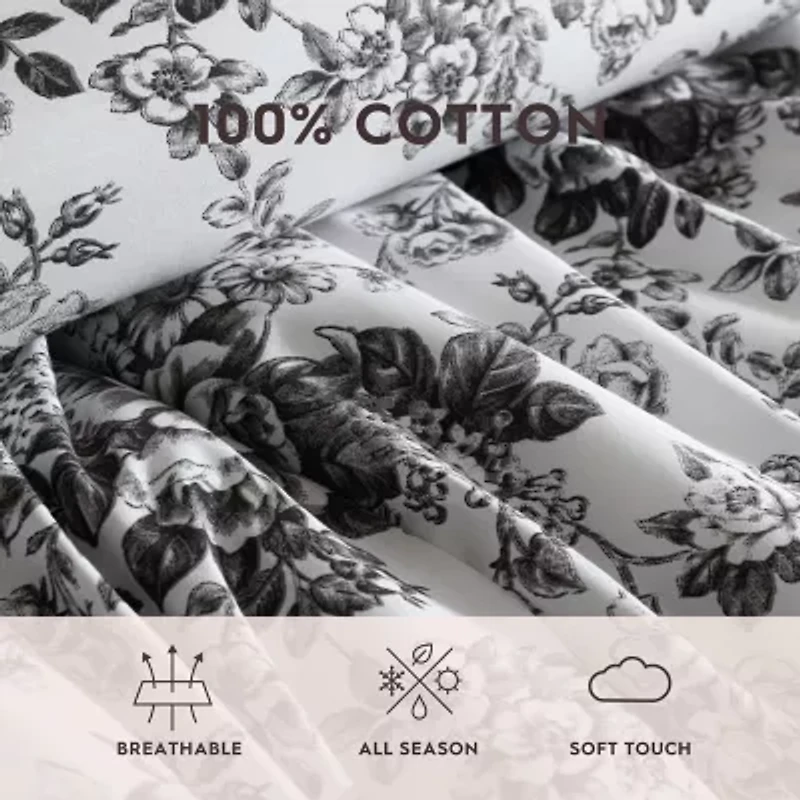 Laura Ashley Toile Delight Midweight Comforter Set