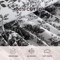 Laura Ashley Toile Delight Midweight Comforter Set