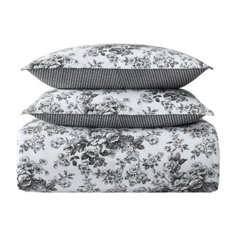 Laura Ashley Toile Delight Midweight Comforter Set