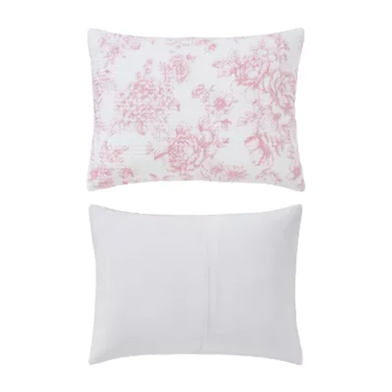 Laura Ashley Delphine Poly Waffle Midweight Comforter Set