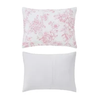 Laura Ashley Delphine Poly Waffle Midweight Comforter Set