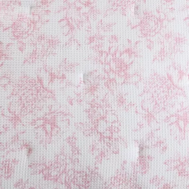 Laura Ashley Delphine Poly Waffle Midweight Comforter Set