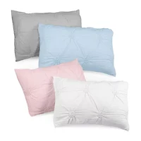 Swift Home Luxurious Ruched 3d Floral Pintuck Sham And Midweight Down Alternative Comforter Set