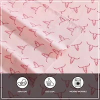 Wrangler Steer Skulls Sheet Set