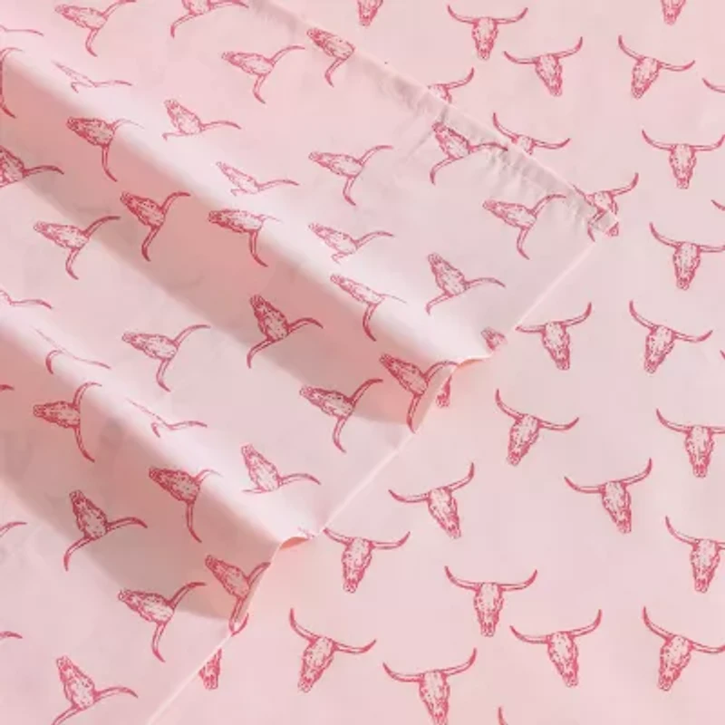 Wrangler Steer Skulls Sheet Set