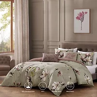 Bebejan Purple Lilies 5-pc. Midweight Reversible Comforter Set