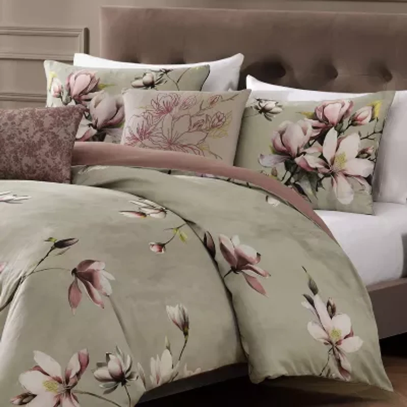 Bebejan Purple Lilies 5-pc. Midweight Reversible Comforter Set
