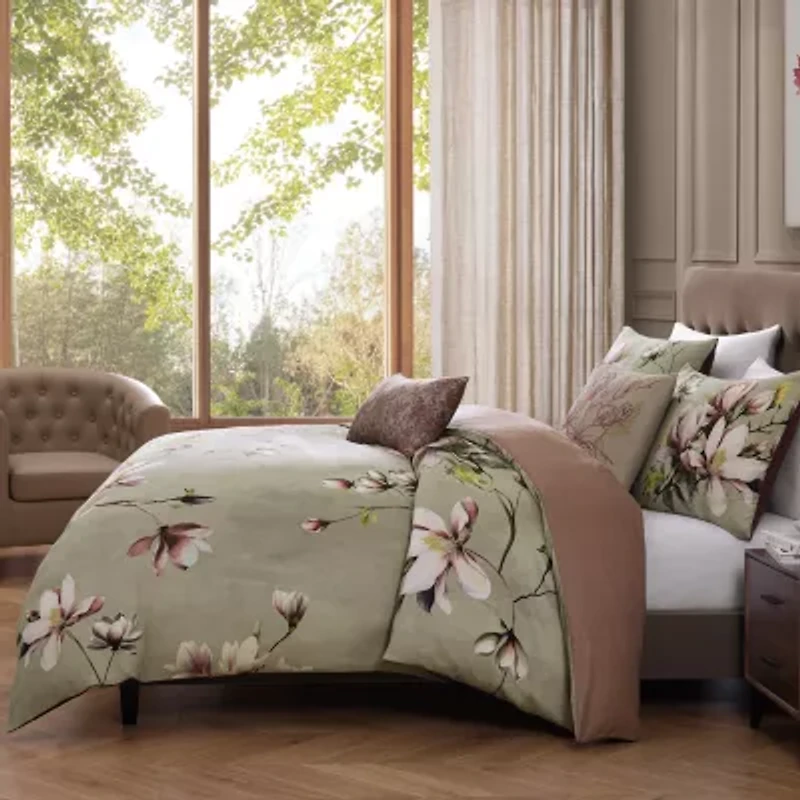 Bebejan Purple Lilies 5-pc. Midweight Reversible Comforter Set