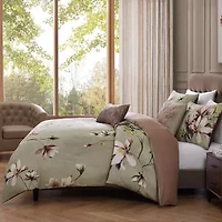 Bebejan Purple Lilies 5-pc. Midweight Reversible Comforter Set