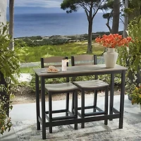 Signature Design by Ashley Moore Outdoor Counter Table and 2 Barstools