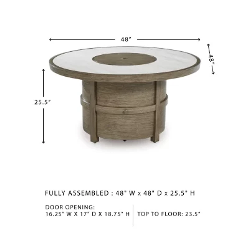 Signature Design by Ashley Raleigh Ranch Fire Pit Table