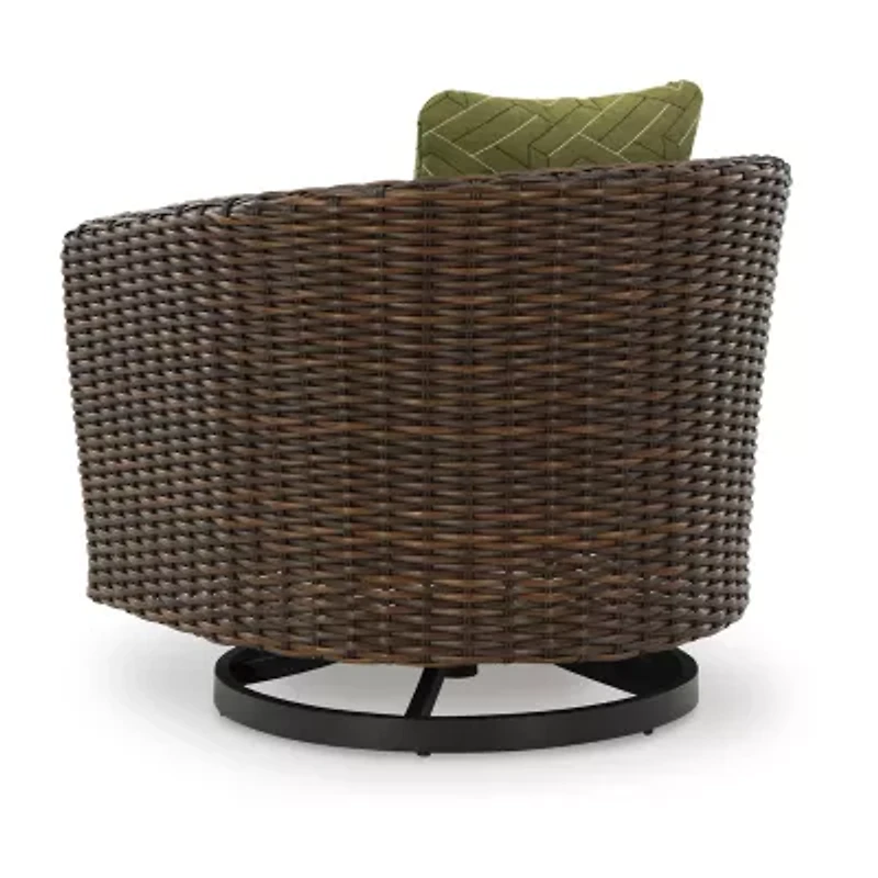 Signature Design by Ashley Hoquiam Outdoor Swivel Lounge Chair with Cushion