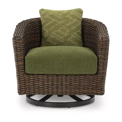Signature Design by Ashley Hoquiam Outdoor Swivel Lounge Chair with Cushion