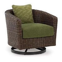 Signature Design by Ashley Hoquiam Outdoor Swivel Lounge Chair with Cushion